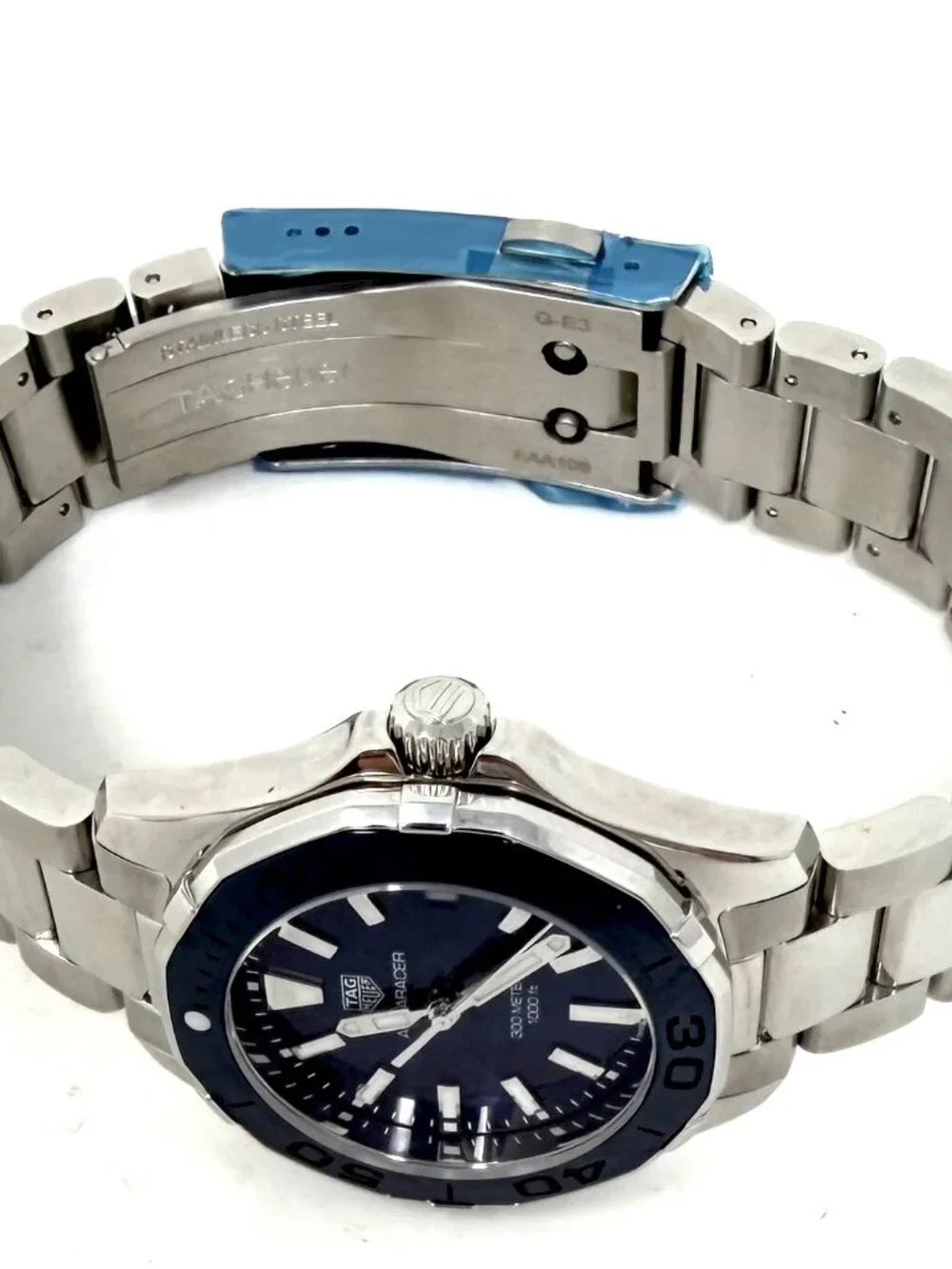 Tag Heuer Aquaracer WAY131S Steel Ceramic Mother of Pearl Blue Dial Womens Watch
